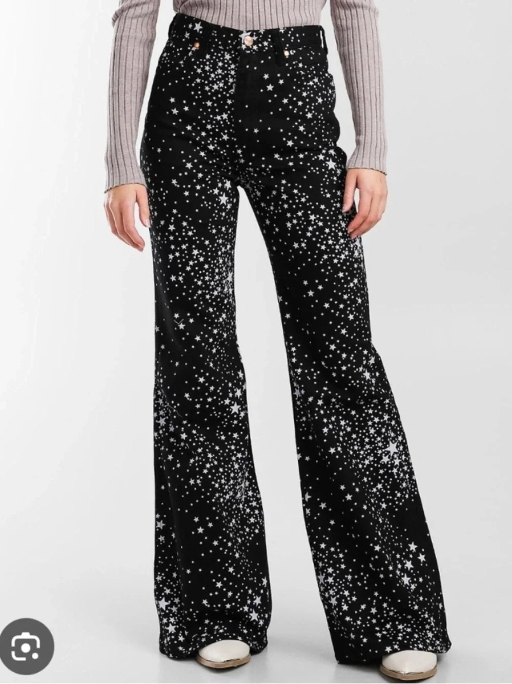 Wrangler x Free People Star Struck Wanderer 622 High Rise Flare Jeans Sz 26x30